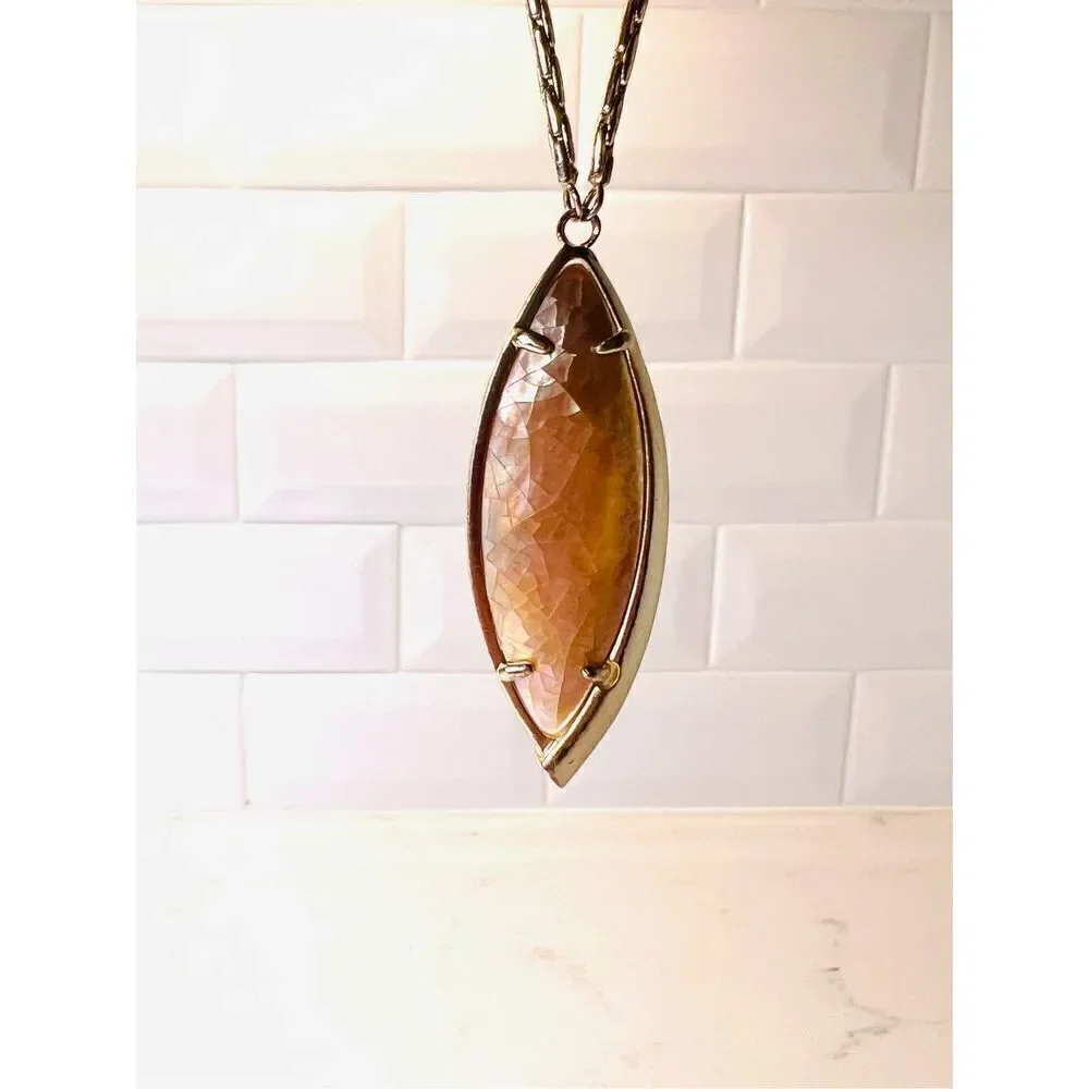 Kendra Scott Milla‎ Mother of Pearl Gold Thick Slide Necklace